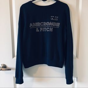 Abercrombie & Fitch Blue Pull-Over Sweatshirt